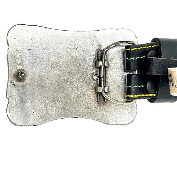 John Deere women's Black Embossed Leather Belt with Rhinestone Buckle sz XL NWOT - Picture 6 of 16